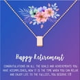 thumbnail image 2 of Anavia Happy Retirement Necklace, Retirement Gifts for Women, Retirement Jewelry, Retirement Party Gifts for Retired Teacher Nurse Friend Coworker-[Rose Gold Cube, Blue-Purple Gift Card], 2 of 3