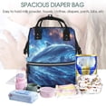 thumbnail image 2 of Ratiio Beautiful Ocean Dolphin Mummy Backpack - Waterproof Twill Canvas, Large Capacity Diaper Bag with Multiple Pockets and Adjustable Straps, 2 of 5