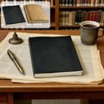 thumbnail image 7 of Large Journal Notebook,Hardcover Coil Thicked Notebook with Bookmark,Soft Faux Leather Cover Notebook for Diary Note Daily Time Planning,7.68x5.31x1.7 Inch,Black, 7 of 7