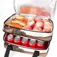 thumbnail image 5 of Christmas Double Layered Insulated Refrigerated Lunch Bag with Two Compartments, Large Capacity, Handheld - 7.1x11.4x16.1 Inches, 5 of 6