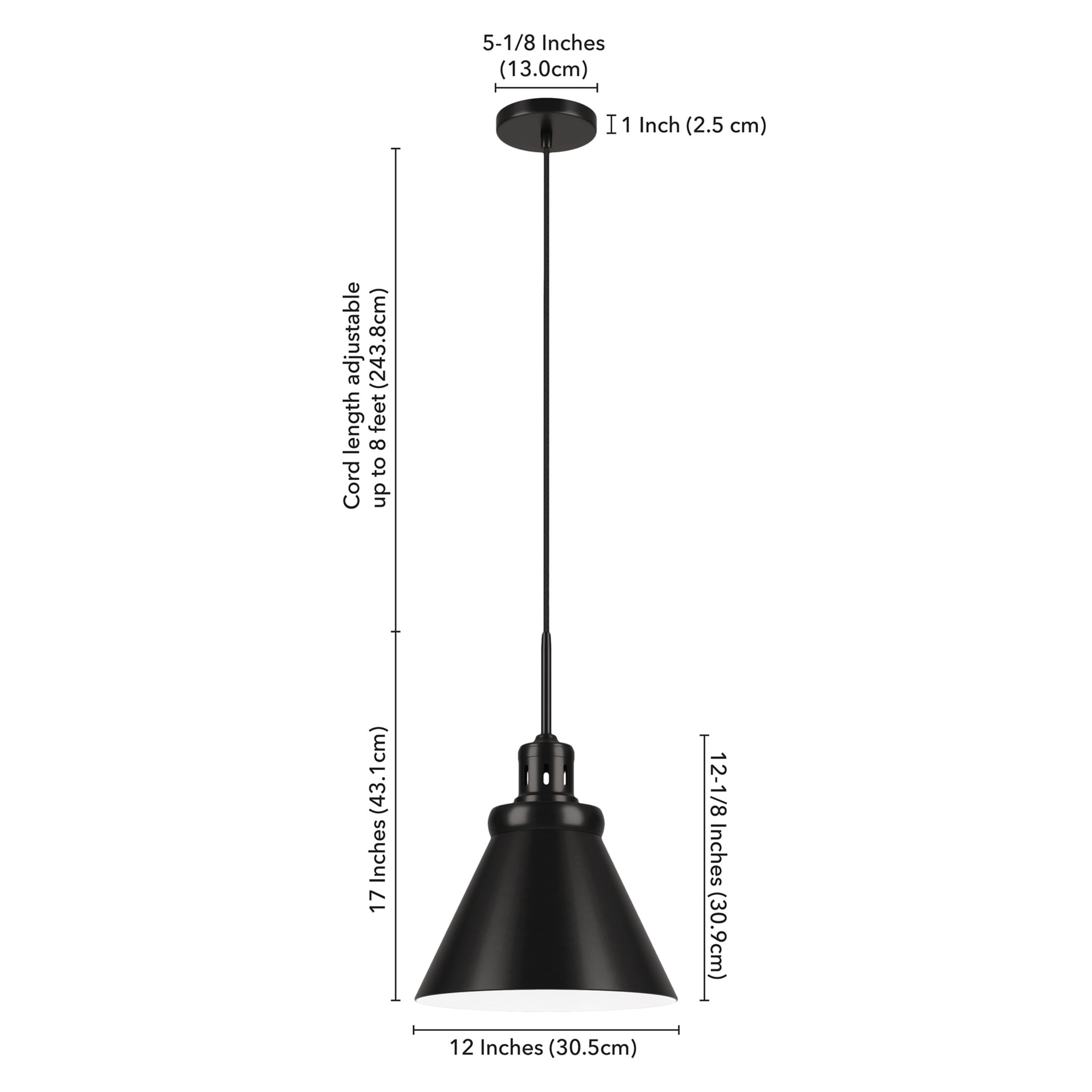 Evelyn&Zoe 17" Blackened Bronze Pendant