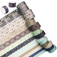 thumbnail image 2 of Flmtop 12 Rolls Washi Masking Tapes Set Japanese Decorative Writable Vintage Sticker Gift for DIY Crafts Arts Scrapbooking Journal Planners, 2 of 7