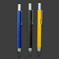 thumbnail image 2 of Multi-Function Tool Pen for Spirit Level Scale Touch Screen 6In1 Metal Ballpoint Pen Yellow, 2 of 10
