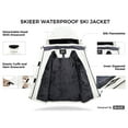 thumbnail image 3 of Skieer Women's Waterproof Ski Jacket Windproof Rain Jacket Winter Warm Hooded Coat White Small, 3 of 7