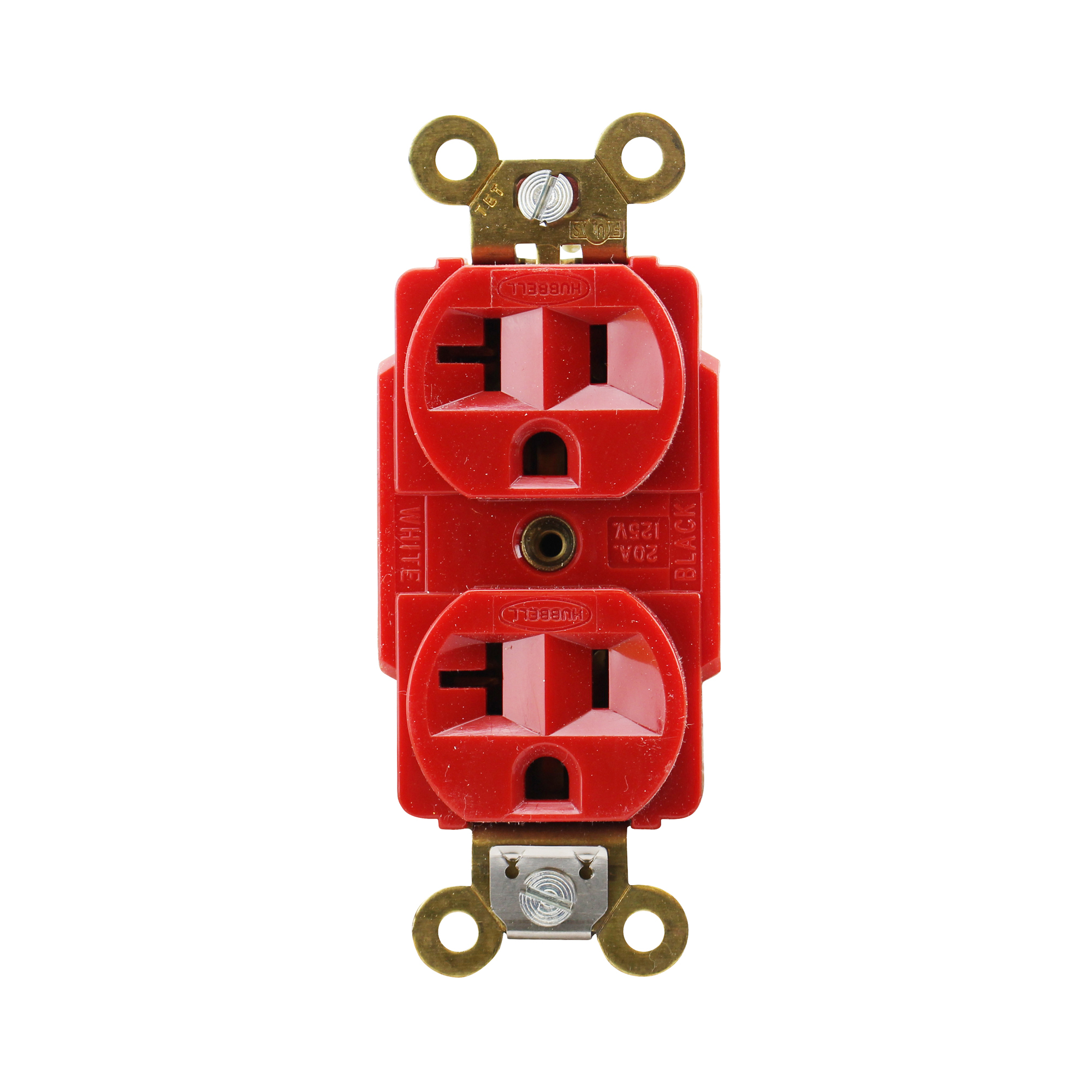 Hubbell 5362RDB Duplex Receptacle Spec Grade 2 Pole 3 Wire Grounding
