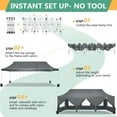thumbnail image 2 of SANOPY 10' x 30' EZ Pop up Canopy Party Tent, Outdoor Event Instant Gazebo with 8 Removable Sidewalls for Camping Wedding Picnic, Gray, 2 of 8