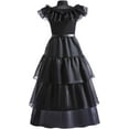 thumbnail image 2 of ZUITEH Halloween Cosplay Costume, Black Halloween Costumes Girls Dress for Black Family Kids Cosplay Costumes Dress Up Party Dress 4-14Y, 2 of 5