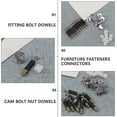 Qiysamall 24 Sets Furniture Connectors Cam Lock Fittings Bolt Dowel Cam