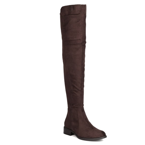 Indulge Joanna-01 Women Mixed Media Thigh High Riding Boot GJ84