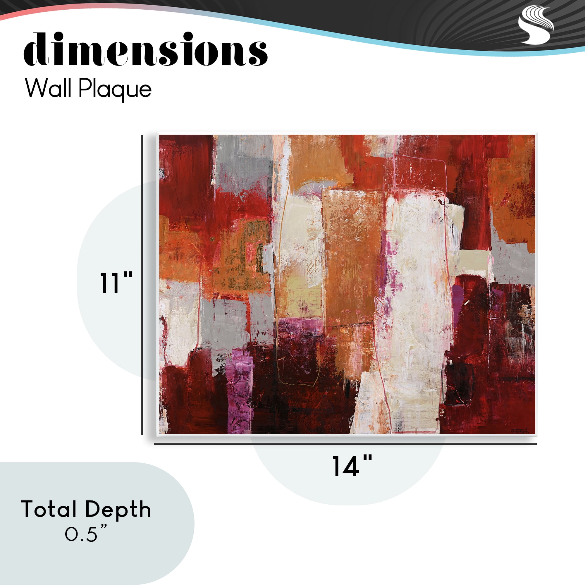 Deconstructed City Abstract Wall Plaque Art, design by Design Fabrikken