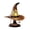 Yellow-YE, variant on MMJ Night Light Table Lamp Stained Glass Witch Hat Gothic Handmade Resin LED Bedroom Decor Indoor Party Magical Purple 11.81in