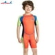 thumbnail image 5 of Traje de neopreno para niños Manténgase abrigado Pantalones cortos Manga con cremallera trasera Traje de surf para snorkel para niñas Adolescente Niño Niño Manga verde naranja L 2.5MM Yuarrent OD003691-08, 5 of 7