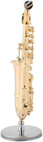 Miniature Alto Saxophone, Mini Saxophone Instrument Model with Gift Box for Home Desk Shelf Music Room Decor Gift Idea$$Musical Instruments