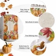 thumbnail image 5 of Shower Curtain 54"W x 78"L Autumn Thanksgiving Rustic Pumpkin Fabric Shower Curtains Set with Hooks Water Repellent Bathroom Curtains Machine Washable Bathroom Accessories, 5 of 6