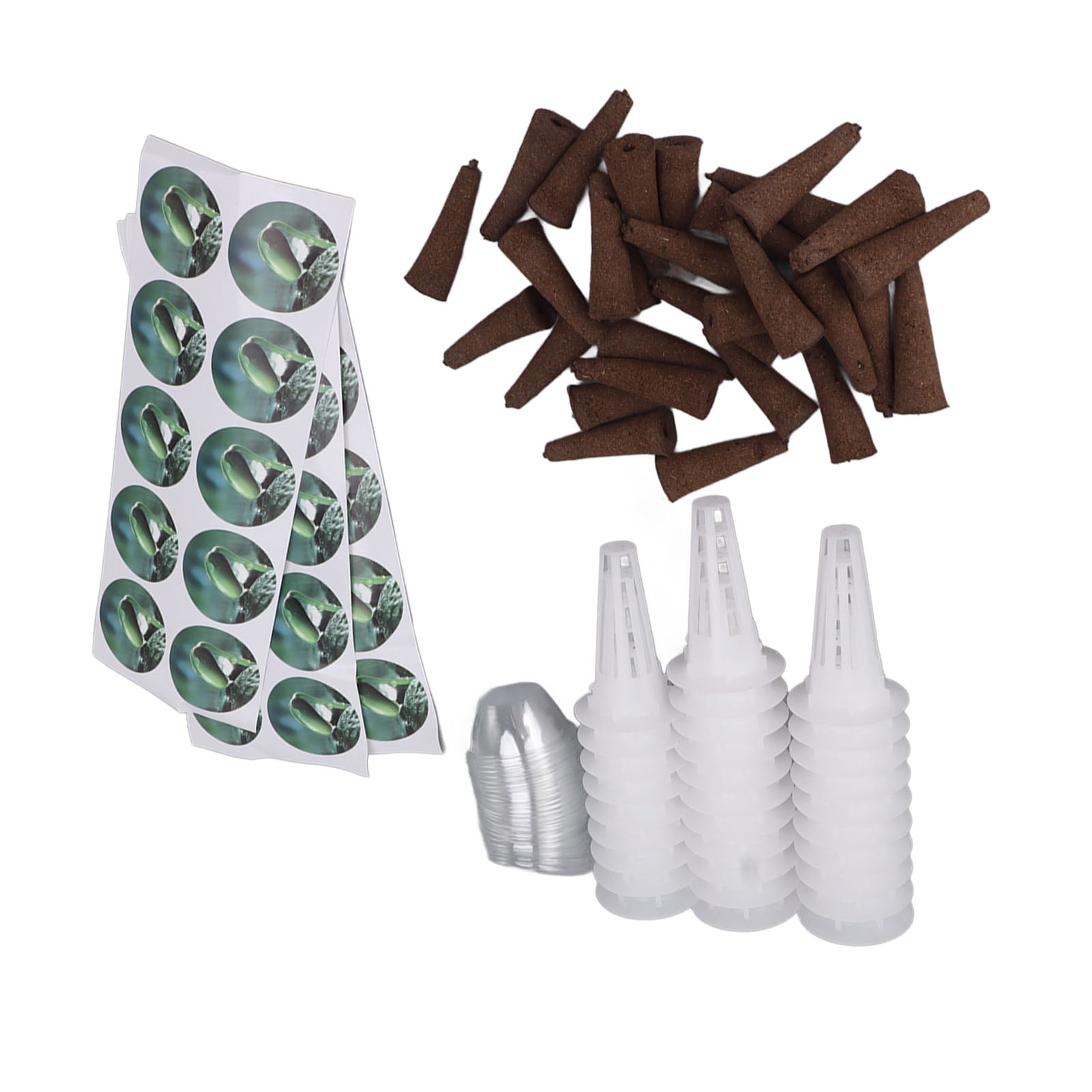 Xirurus 30 Set Plant Seed Starter Pods Kit with Seed Grow Baskets, Sponges, and Stickers, Hydroponic Growing Kit for Indoor Gardening, Tomatoes and Herbs (10.2 x 5.5 x 2.4 inches / 26 x 14 x 6 cm)