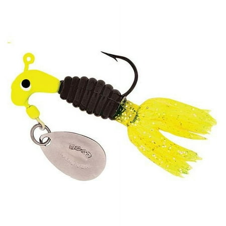 UPC: 0020801081206 | Road Runner Crappie Tamer Chartreuse/Black Sparkle Underspin Fishing Jig