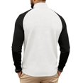 thumbnail image 4 of Dwelliawo Men's Zip Up Sport Jacket Color Block Stand Collar Athletic Outerwear Lightweight Quick Dry Honeycomb Knit For Running Gym Training Casual Daily Activities White M, 4 of 6