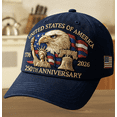 thumbnail image 4 of Eagle & Liberty – United States 250th Anniversary Hat, 4 of 5