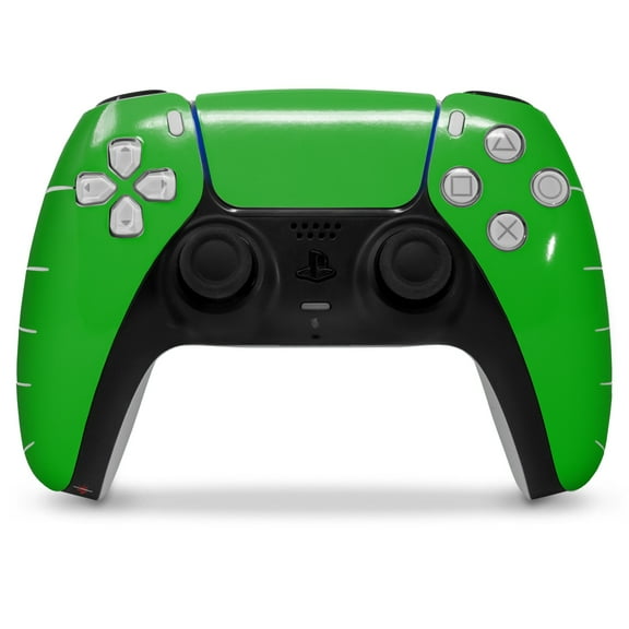 WraptorSkinz Skin Wrap compatible with the Sony PS5 DualSense Controller Solids Collection Green (CONTROLLER NOT INCLUDED)
