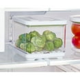 thumbnail image 7 of iDesign Plastic Produce Storage Tupperware Bin, 6.5 in x 5.5 in x 7.5 in, up to 2.88 L, Clear, Small, 7 of 7