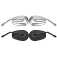 thumbnail image 2 of Espejos de moto compatibles con espejos Harley espejos premium de metal completo 883 espejos Harley (negro), 2 of 3