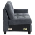 thumbnail image 4 of Georgina Upholstered Armless Chair Steel Beige, 4 of 4