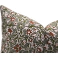 thumbnail image 4 of Fabdivine Hand Block Print Duck Canvas Decorative Pillow Covers, 18X18, Mahalaxmi, 4 of 5