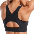 thumbnail image 1 of TEMOGU-Womens Flex Sculpt Racerback Sports Bra - U Neck Medium Impact Padded Wireless Workout Gym Crop Top, 1 of 4