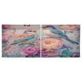 thumbnail image 3 of BZSMCE Set of 2 Pieces Kitchen Window Curtain Fashion Butterflies Colorful Birds Flowers Printed 27x24in/27x36in, 3 of 9