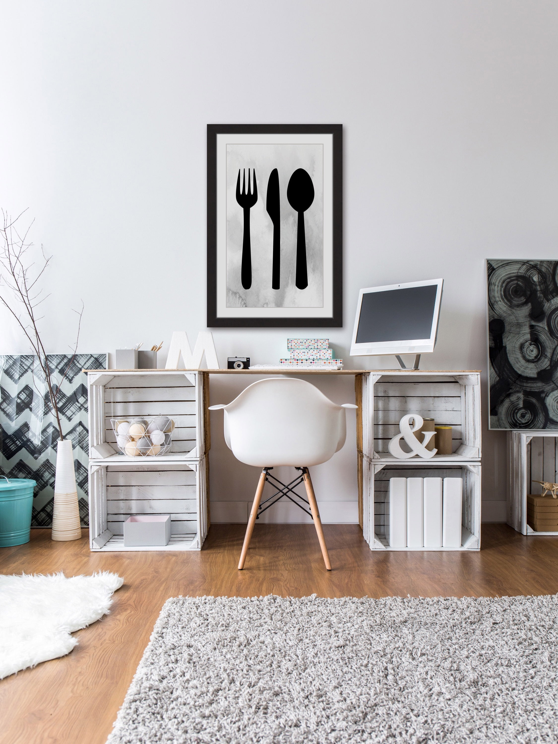 "Silverware" Framed Painting Print