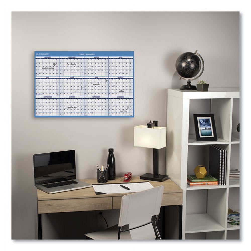 AT-A-GLANCE 2024 Horizontal Reversible Erasable Wall Calendar Extra Large  48 x 