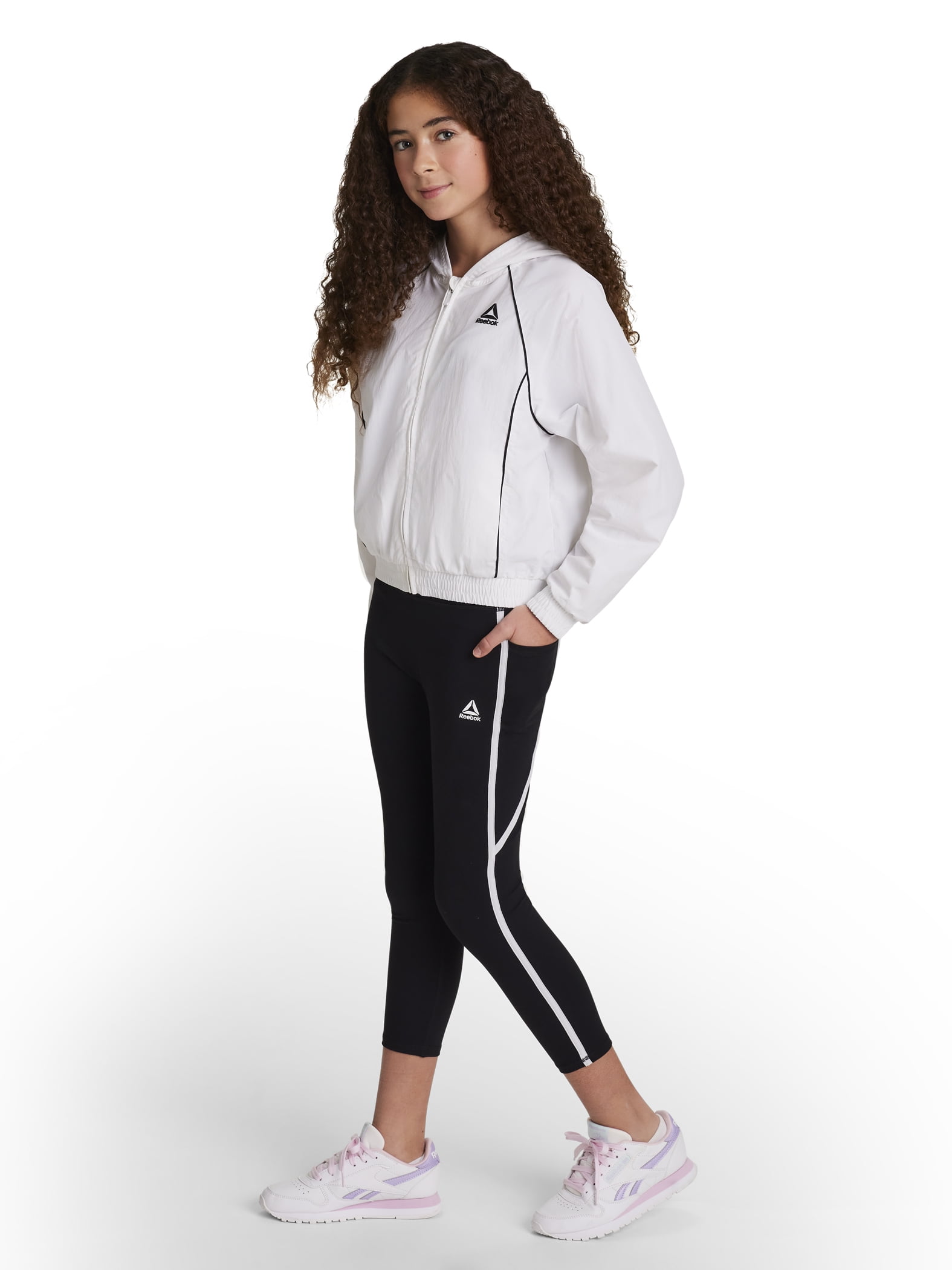 Reebok Girl's Performance Printed Cascade Leggings, Sizes 4-18