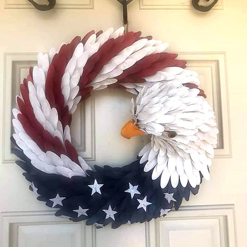 Details about   American Eagle Wreath Patriotic Wreath for Front Door Election Vote PresideBK 