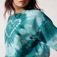 thumbnail image 4 of Chandail à Col Rond Imprimé Cœur Teinture sur Nœuds Manches Longues Printemps pour Femmes, 4 of 5
