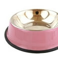 thumbnail image 1 of Bol d'Alimentation pour Animaux en Acier Inoxydable Antidérapant Non Toxique Résistant à la Chaleur, 26cm, Rose, 1 of 6