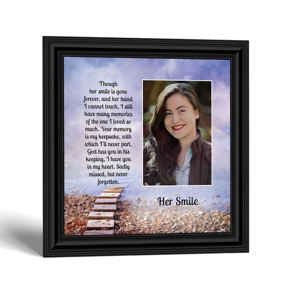 Memorial Picture Frame with Photo, Sympathy Gift for Loss of Mom