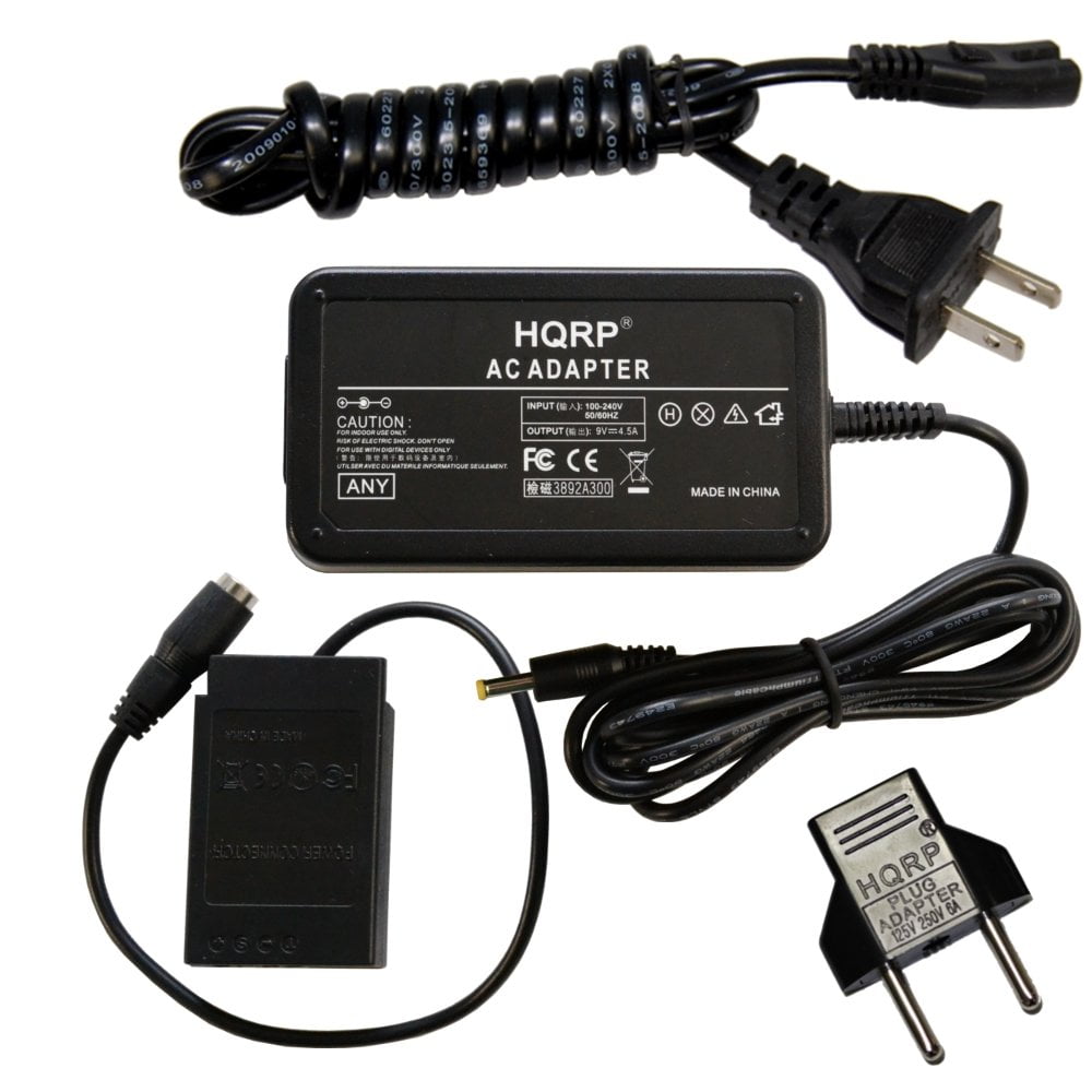 HQRP AC Adapter fits Canon ACK-E15 EOS Rebel SL1 LP-E12 8624B002 8575B003 HQRP Euro Plug Adapter Contains DC Coupler DR-E15 EOS 100D EOS Kiss X7 Digital Camera