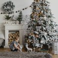 thumbnail image 4 of Advancent Cinta de borde con cable de Navidad, tela de arpillera a cuadros, decoración de ambiente de Navidad, caja de regalo para fiesta de Kits de decoración para fiestas Blanco negro 5m, 4 of 6