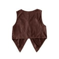 thumbnail image 5 of XQYLOS Girls Western Outfits Fringe Vest and Shorts Set, 60s 70s 𝖥aux Suede Cowboy 𝖢owgirl Clothes, Children Kids Retro Solid Performance Tank Tops, 5 of 5