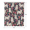 thumbnail image 5 of Shih Tzu Dog and Flower Floral Shower Curtain 72"x84" ,Bathroom Decorative Shower Curtains Set with 12 Hooks,Modern Waterproof Washable Shower Curtain, 5 of 6