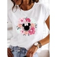 thumbnail image 1 of Cartoon Top Clothing Disney Mickey Mouse Clothes Tee Women Female 90s Sweet Cute Printed Fashion Lady Casual Graphic T-shirtsXL Gao Jinjia LED, 1 of 2
