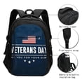 thumbnail image 3 of Balery Happy Veterans Day Mochila con carga USB para hombre y mujer - Mochila impermeable y antirrobo para portátil con puerto USB para viajes, trabajo, estudios y universidad, 3 of 7