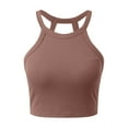 thumbnail image 1 of Hauts de Mode pour Femmes Camisole avec Soutien-Gorge Intégré pour Printemps-Été-Automne – Débardeur Confortable Doux Extensible pour Intérieur Extérieur Festivals de Musique et Usage Quotidien Décontracté, 1 of 6