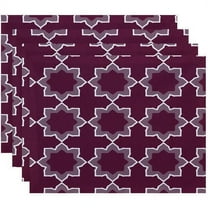 Simply Daisy 18" x 14" Bohemian Geometric Print Placemats, Set of 4