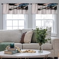 thumbnail image 4 of LALILO Kitchen Curtain Valance Artist Old Art Fine Brush Rod Pocket Window Curtain 52"x 18" Set of 2, 4 of 5