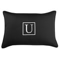 thumbnail image 3 of Sorra Home Sunbrella Canvas Monogram Indoor/Outdoor 13x20 Corded Pillow (Single) Black "U", 3 of 5