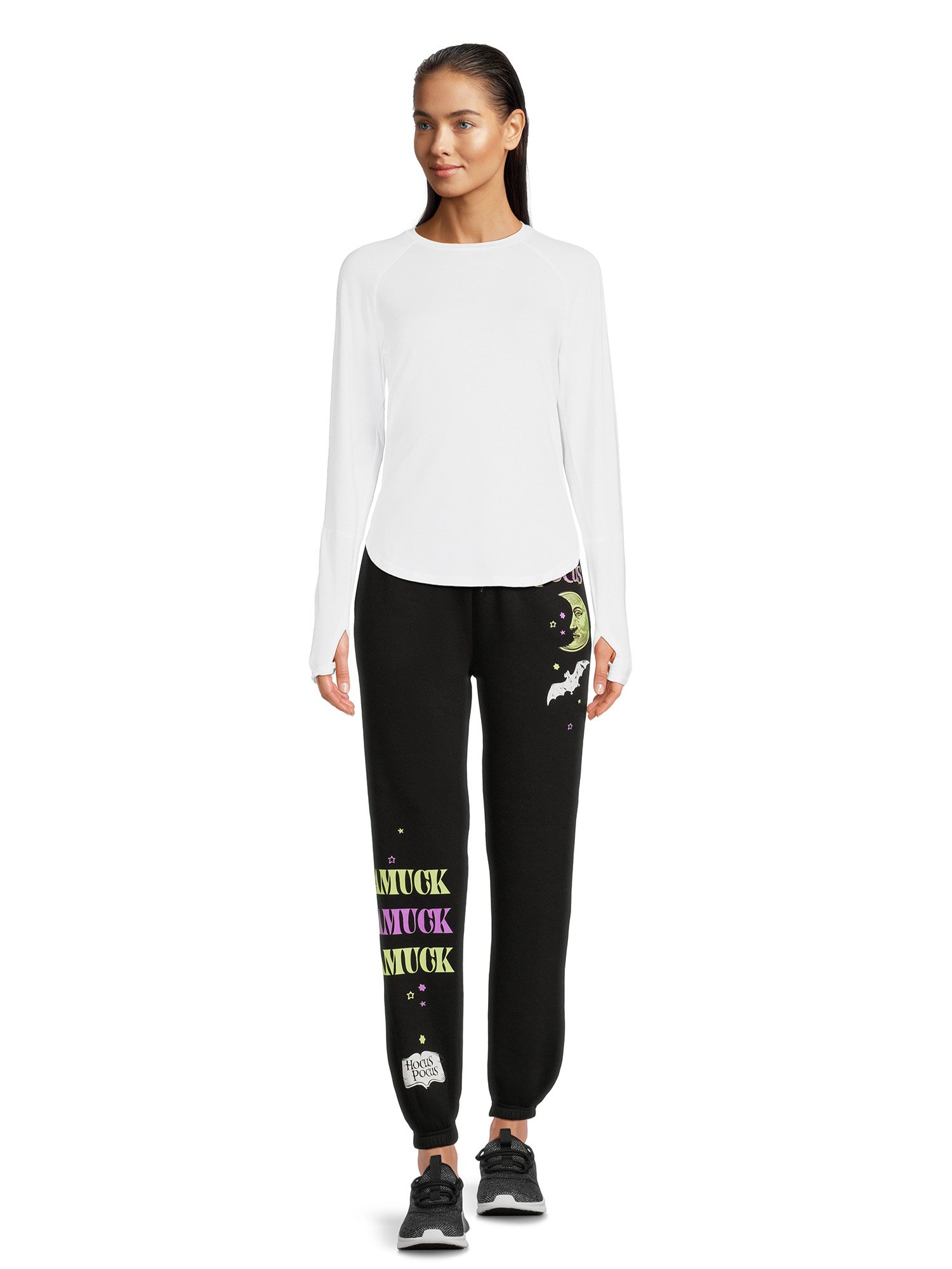 Disney Hocus Pocus Juniors' Graphic Jogger Pants, 28” Inseam, Sizes XS-XXXL