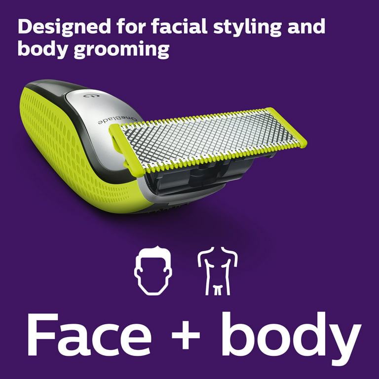 Philips OneBlade Face + Body, rifinitura, styling, rasatura, per