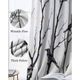 thumbnail image 3 of Black Branches Birds Blackout Curtains for Bedroom Living Room Darkening Curtains 54 Inch Long Modern Abstract Forest Silhouettes Short Curtain for Small Window Treatment Grommet Drapes 52"x54"x2, 3 of 9