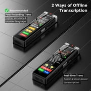 TIMMKOO 136GB AI Voice Recorder, Digital Voice Recorder with Playback, Offline Transcribe and Online Summarize/Mindmap, Voice Activated Audio Recorder (Silver)